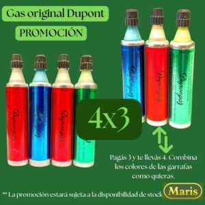 Gas para encendedor DUPONT Original Promoción  de 4x3
